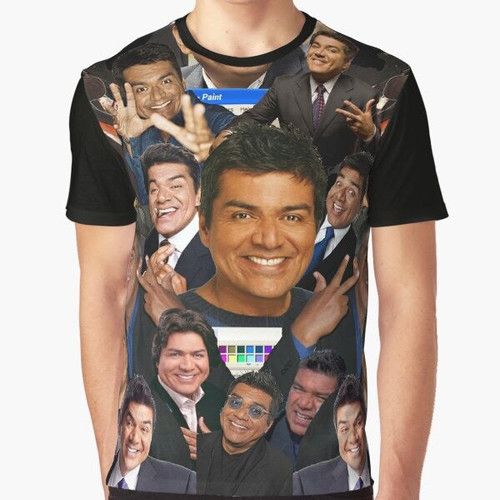 Retro George Lopez graphic t-shirt with vaporwave and windows xp design