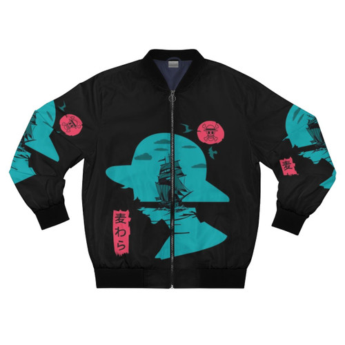 Monkey D. Luffy from One Piece Anime Wearing a Bomber Jacket