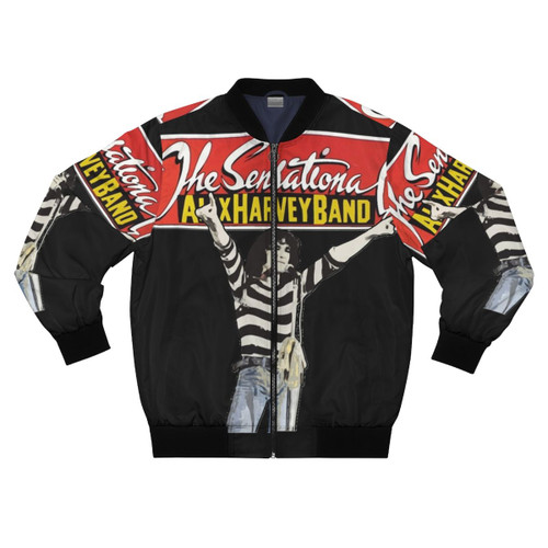 The Sensational Alex Harvey Band Classic Bomber Jacket featuring the iconic 70s hard rock band logo and design