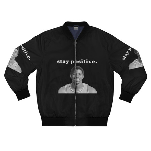 Magic Johnson "Stay Positive" Motivational Bomber Jacket