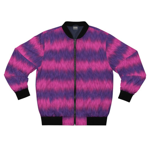 Cheshire Cat Striped Bomber Jacket - Pop Art Animal Fashion