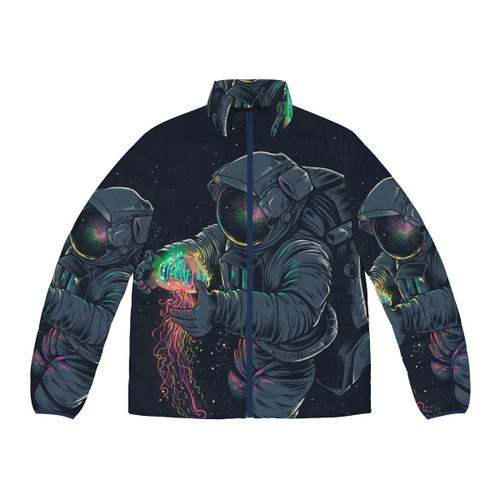 Jem and the Holograms inspired 80s puffer jacket in pink with glitz and glam