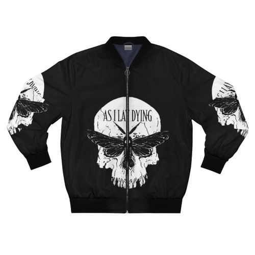Awakened I Lay Dying metalcore-inspired bomber jacket with butterfly design
