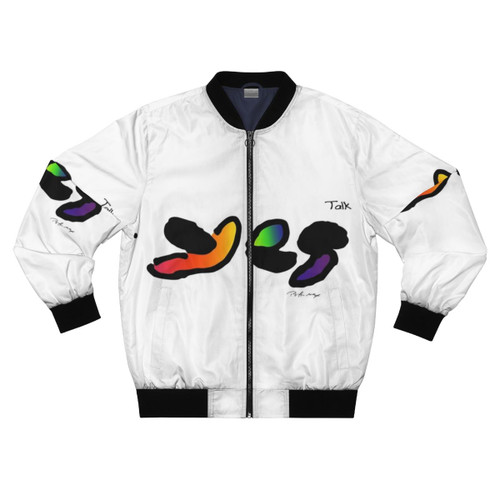 Yes - Talk Bomber Jacket featuring the iconic prog rock band's logo and album artwork