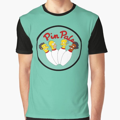 Bowling friends graphic t-shirt with "Pin Pals" design