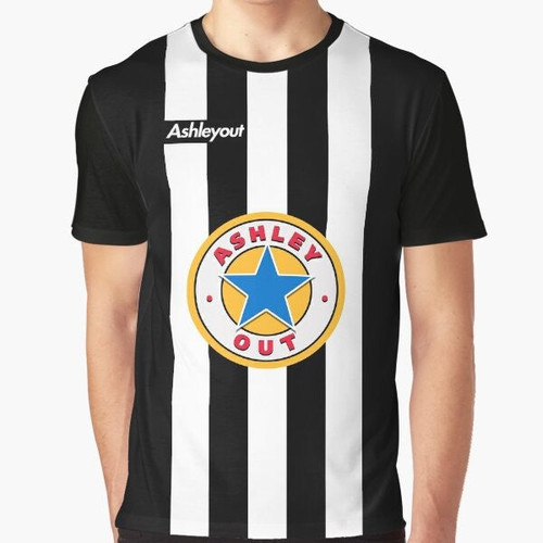 Protest graphic t-shirt featuring the NUFC logo with a yellow circle, popular with Newcastle United football fans.