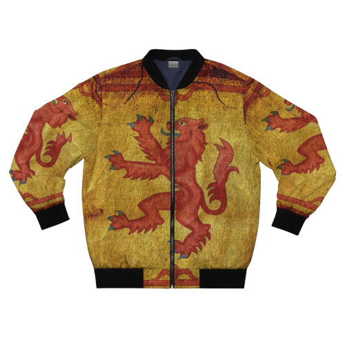 Rampant lion Scottish flag bomber jacket