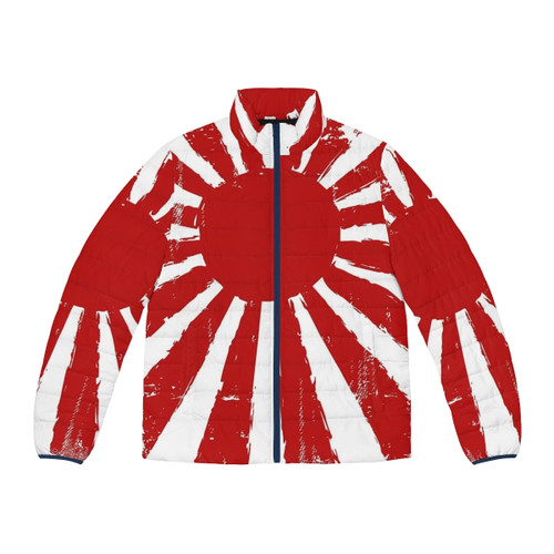 Rising Sun Japan Puffer Jacket with Mount Fuji Graphic