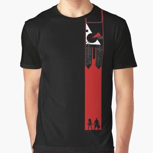 Farscape Peacekeeper sci-fi graphic t-shirt featuring a striped design