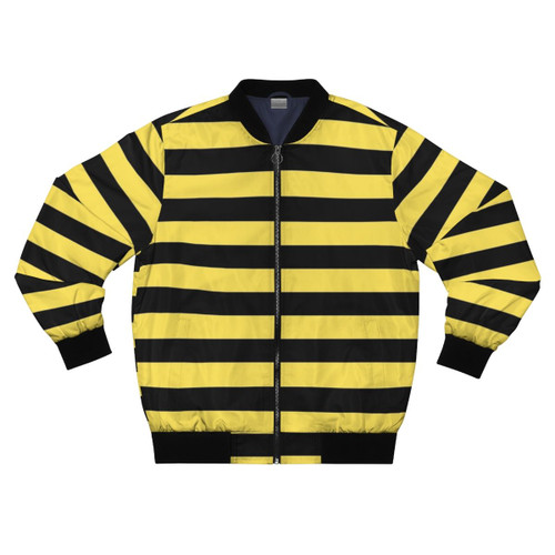 Me Before You Black and Yellow Stripes Bomber Jacket featuring the iconic movie/book colors and design