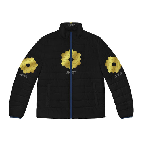 James Webb Space Telescope Puffer Jacket with space and science graphics
