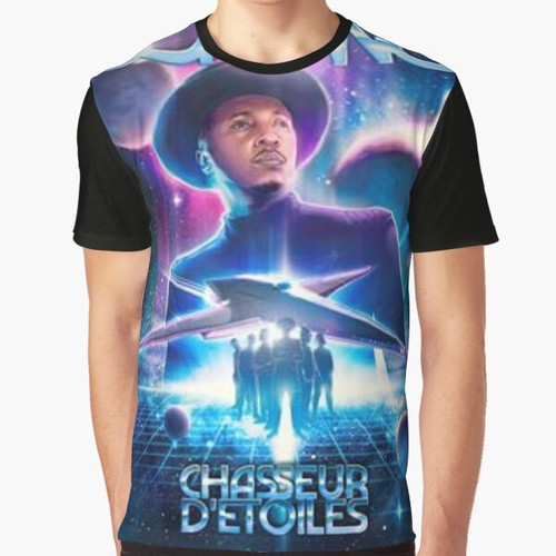 Graphic t-shirt featuring the text "SOPRANO STAR HUNTER" and a design of stars and a hunter