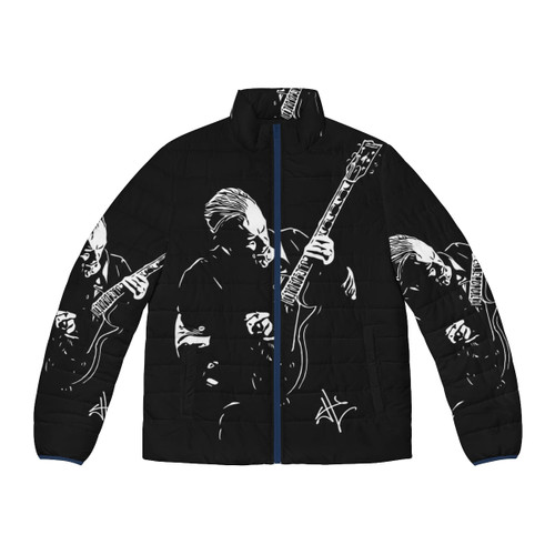Metallica James Hetfield Vector Art Puffer Jacket for Heavy Metal Music Fans