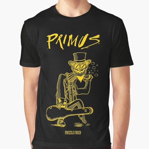 FRIZZLE FRIED - Cheese Ink Graphic T-Shirt featuring Primus, Les Claypool, and Tommy the Cat design