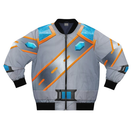Chrono Trigger retro gaming bomber jacket with pixel art design