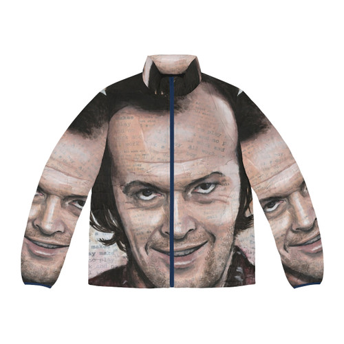 Jack Nicholson wearing a puffer jacket inspired by the movie 'The Shining'