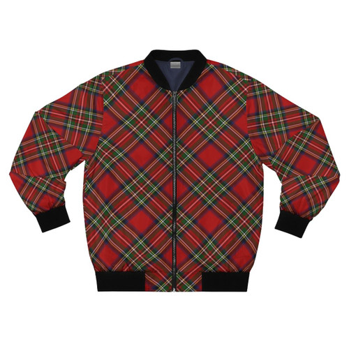 Royal Stewart Tartan Cross Plaid Bomber Jacket