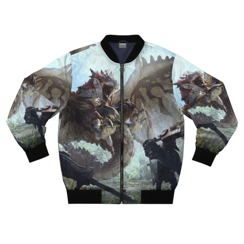 Monster Hunter World Bomber Jacket with game graphics