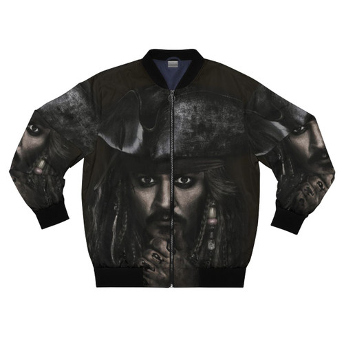 Captain Jack Sparrow Bomber Jacket featuring Johnny Depp's iconic character from Pirates of the Caribbean