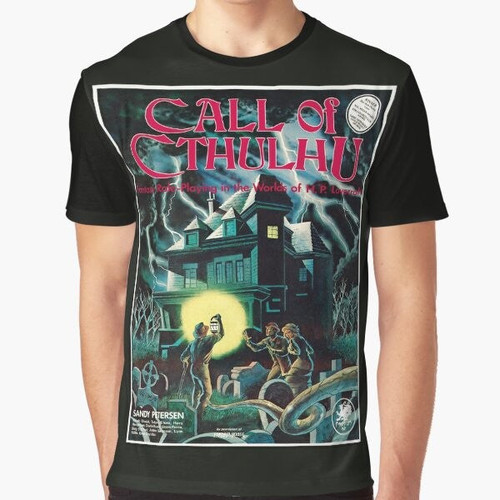 Cthulhu Call of Cthulhu 1st Edition Cover Graphic T-Shirt