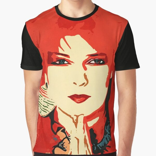 Colorful pop art graphic t-shirt featuring Toyah Wilcox, an iconic 1980s music artist.