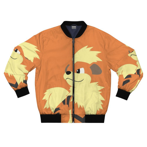 Growlithe-themed bomber jacket with Pokémon design