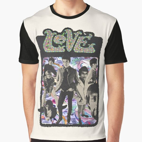 Vintage graphic t-shirt featuring the iconic Arthur Lee and Love psychedelic rock band from the 1960s