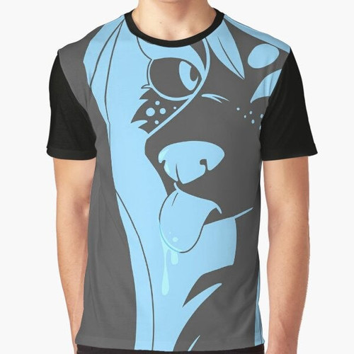 Furry graphic t-shirt with anthro design