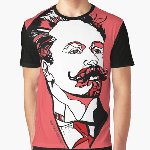 Graphic t-shirt featuring a portrait of the Russian composer Alexander Scriabin
