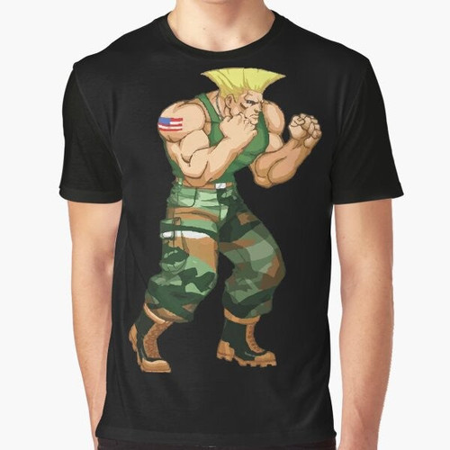 Guile classic graphic t-shirt with video game character design