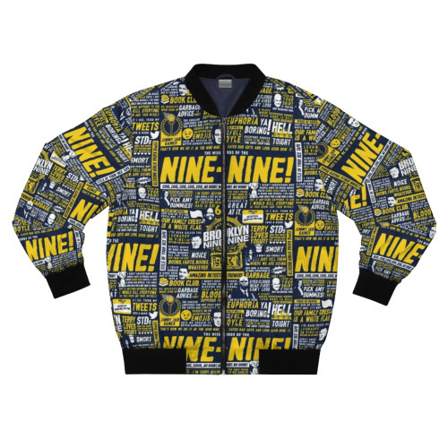 Brooklyn Nine-Nine Bomber Jacket featuring quotes and characters from the popular TV comedy series