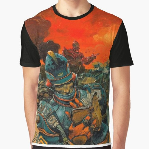 Enki Bilal inspired graphic t-shirt with French art design