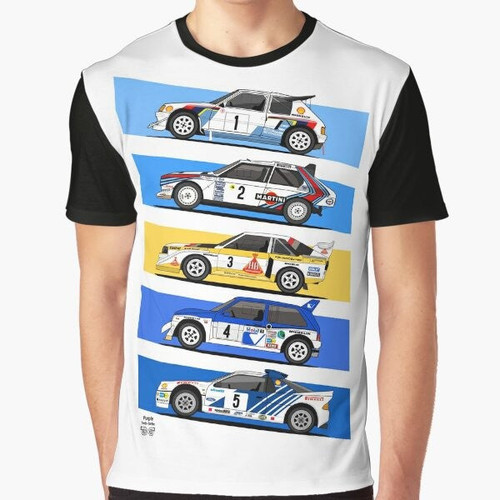 1986 Group B Vintage Rally Car Graphic T-Shirt