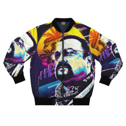 Steven Seagal wearing a classic bomber jacket