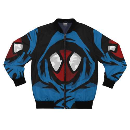 Spider-Man inspired bomber jacket with web design