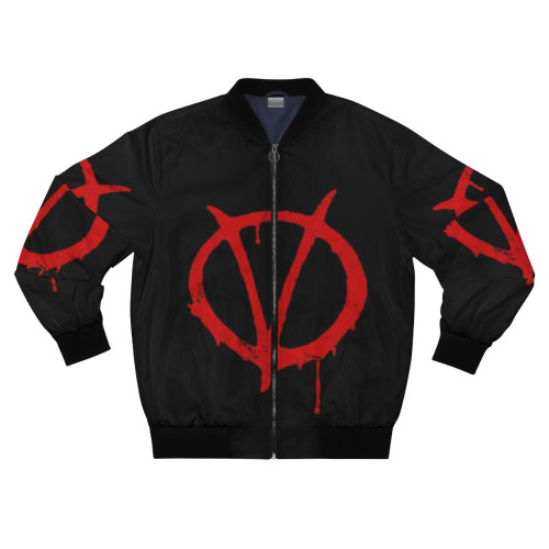V for Vendetta vintage symbol bomber jacket