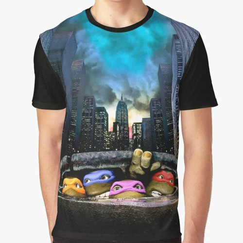 Teenage Mutant Ninja Turtles 1990 graphic design t-shirt