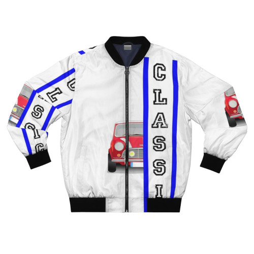 Classic Mini Cooper Bomber Jacket with Retro Automotive Design
