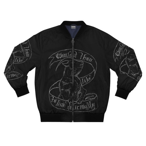 Black Phillip satanic dark art fantasy bomber jacket