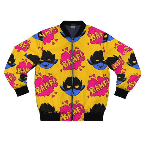 X-Men Nightcrawler BAMFS pattern bomber jacket