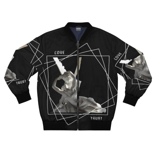 Eros and Psyche Bomber Jacket, featuring a mythological design