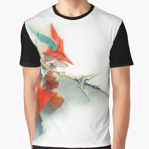 Freya Crescent, the dragoon character from the video game Final Fantasy IX, featured on a graphic t-shirt design