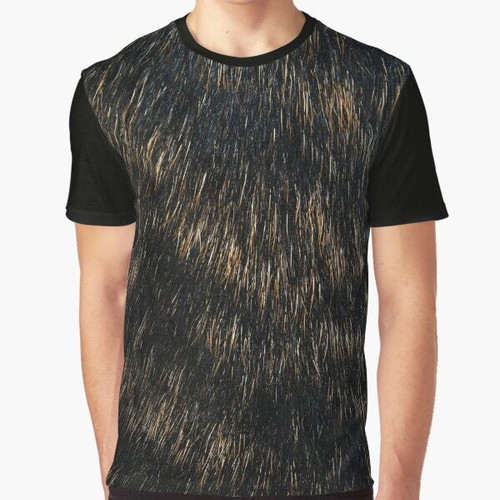 Brindle animal fur pattern graphic t-shirt