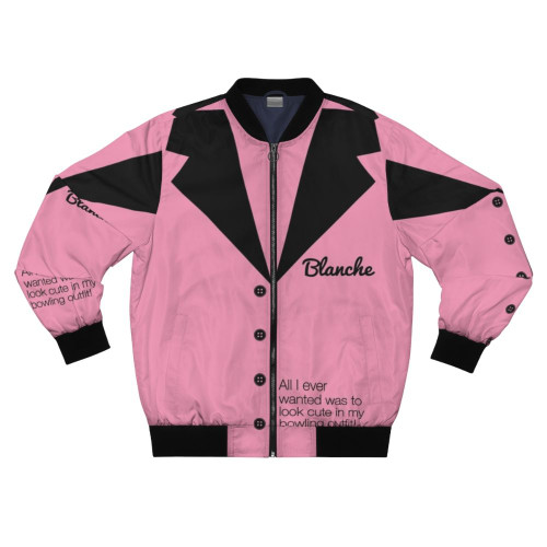 Golden Girls Blanche Deveroux Bomber Jacket with the iconic characters and "Stay Golden" text