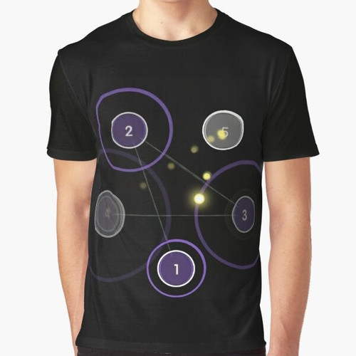 Vibrant OSU-inspired star pattern graphic t-shirt