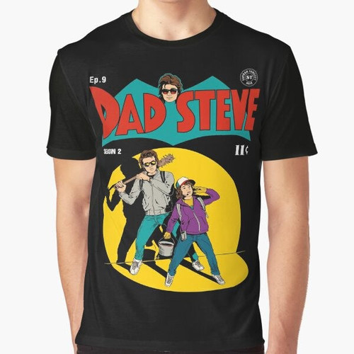 Stranger Things Dad Steve Graphic T-Shirt, featuring dad Steve Harrington from the Netflix series
