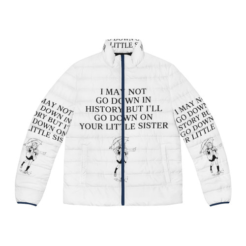 Anime-style puffer jacket with a cute and whimsical design