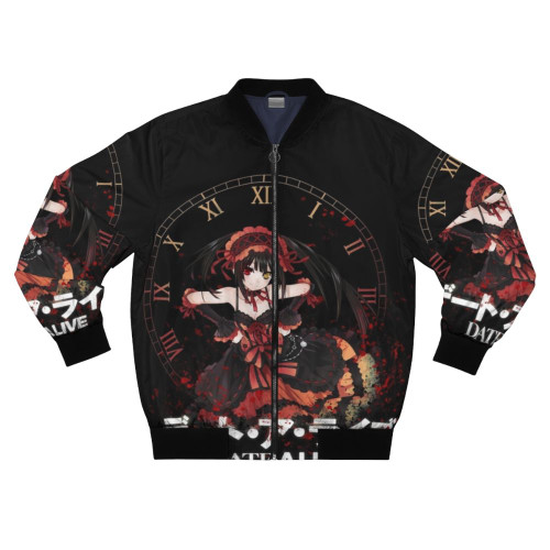 Tokisaki Kurumi from Date A Live wearing a black bomber jacket