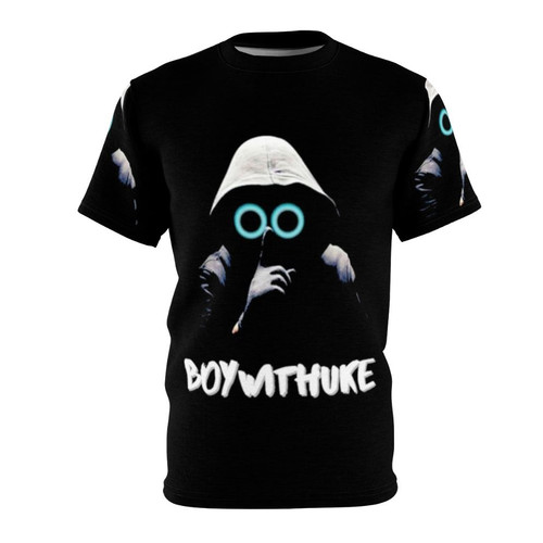 Anime-inspired t-shirt featuring a toxic boy design with a ukulele