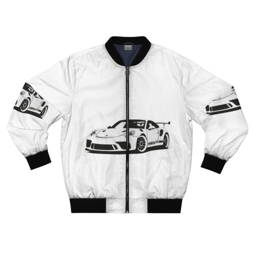 Porsche GT3 RS Bomber Jacket with Porsche logo and racing stripes